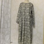 【受注製作】リバティ≪フィネスホール≫袖口リボン風ローウエストワンピース（長袖）