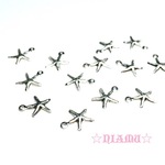 【Silver925チャーム】スターフィッシュ　９×８mm 　2個　ハンドメイド素材