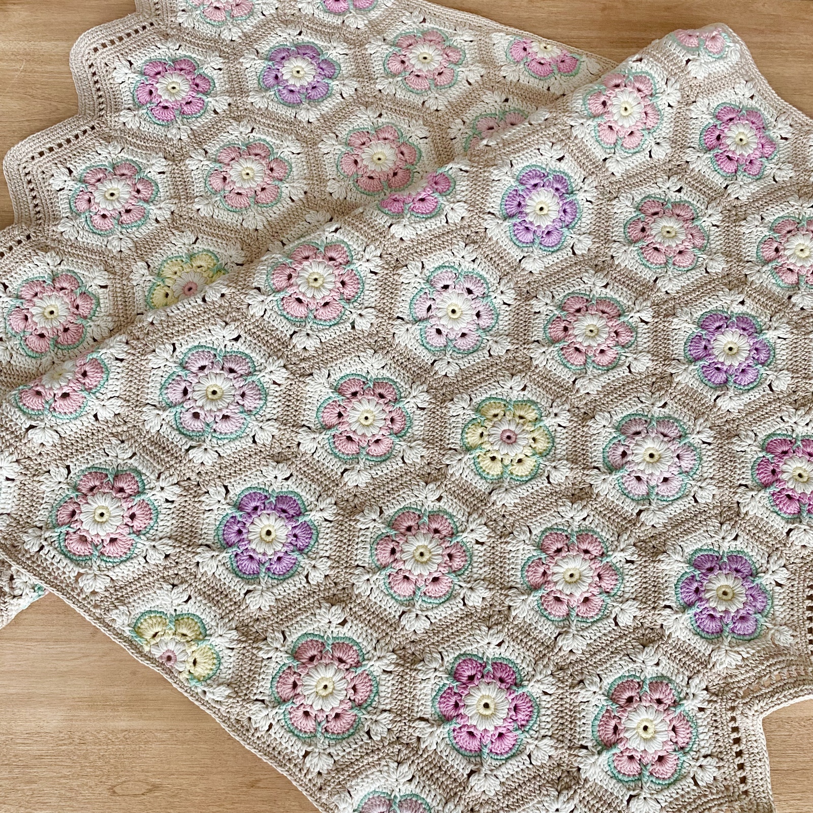ミュゲ様オーダー専用 フラワーガーデンマンダラブランケット