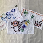 10. 可愛い絵柄の刺繍雑巾3枚セット