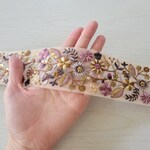 🌈再販🌈〖50cm〗インド刺繍リボン  <商品No.451 パープル>