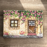 アクリル画《原画》✴︎ 花とアンティークDoor✴︎  