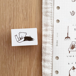 【3×2cm】ゴロゴロくまちゃんのはんこ