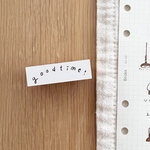 new【4×1.2cm】good time!文字はんこ
