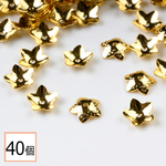 ★(ss-00772)【サージカルステンレス 316 】 座金パーツ ゴールド タイプD 7mm 花座 透かしキャップ 40個 ハンドメイド アクセサリーパーツ 資材 材料 問屋 専門店