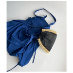 TOTE  BAG  drape  アオ