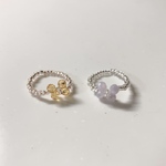 butterfly beads ring（orange/purple）