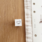 豆粒サイズ【1.2×1.2cm】くまちゃんのお顔はんこ