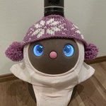 ラボット帽子　紫✖️白
