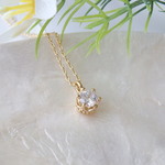 .·˖*✩⡱一粒キュービックジルコニアのシンプルネックレス