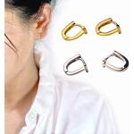 ★新品★7117 ワンタッチピアス ミニフープピアス シルバーピアス  軟骨ピアス 軟骨フープピアス 一字ピアス シンプルフープピアス プレゼント 結婚式 OL 金属アレルギー対応 お誕生日