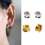 10 ★新品★18kgp 広幅フープピアス 中折りフープピアス ワンタッチピアス ins風 金属アレルギー対応 お祝い 成人式 母の日 in 