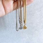 ペアネックレス【ハートタグ付き 2mm】/シルバー