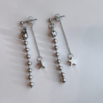 ボールチェーンピアス / シルバー