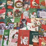 レトロにゃんこのクリスマス🎄ジャーナルペーパーセット＊コラージュ素材＊ジャンクジャーナル