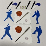 卒業、卒団、部活引退に⚾️寄せ書き色紙装飾、アルバムデコレーションに(602k )