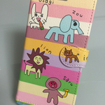 【下手絵どうぶつ1】手帳型スマホケース