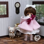 【Sale】オビツ11：リボンフードマントとワンピースのセット