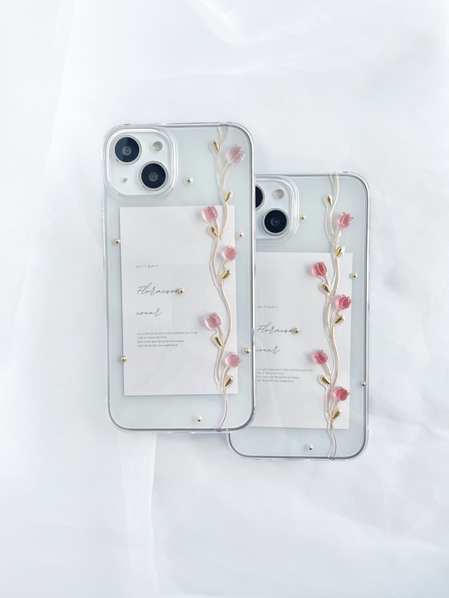 選べるカラー】Tulip rose iPhoneケース Coeur チューリップ