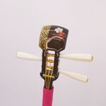 かんざし「三味線」榛摺３（はりずり）（紗綾形）紅白梅
