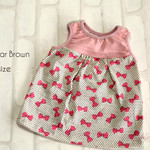 (sale)女の子のギャザータンクトップ-dot&ribbon- 80size