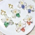 【winter market】💙お花のボリュームピアス