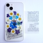 全機種対応　スマホステッカー　スマホケース押し花インナーシート　227　小鳥（シマエナガ）