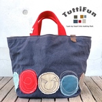 tuttifun＊maruの並んだ紺色バック