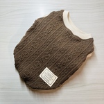  【SALE】Sサイズ★アラン風×裏起毛ニットタンクトップ＊ココア