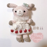 🐰うさぎちゃん※ケーキみたいな🍓のワンピースの垂れ耳うさぎちゃん