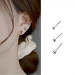 50001 3ペア＝1800 925シルバーピアス 丸玉ピアス 3mm 4mm 5mmピアス 