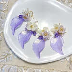 【winter Market】💜ボリュームリーフピアス