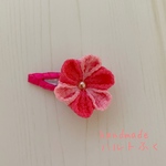 つまみ細工のお花のパッチンピン🌸④