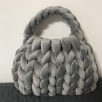 ダークグレー　マンドゥバッグ　Ｌサイズ　ハンドバッグ