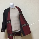 正絹蚊絣の紬（裏は銘仙）からジャケット