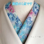 洗える刺繍半衿　ブルートパーズ
