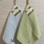 🐘&🦒*ループ付ハンドタオル