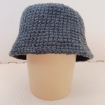 ハンドメイド　バケットハット　毛糸　子供用　55センチ　帽子　ニット