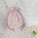 再販🌼リバティ フリル巾着 ミシェル クリスタルハート リバティ 巾着