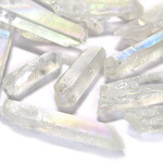 天然水晶 オーロラ 12g【通し穴付 水晶素材】