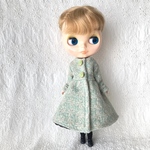 ミントグリーンのコート　リカちゃん　ブライス　ピュアニーモ　オビツ  22cmドール  ドール服　アウトフィット