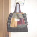 巾着トートバッグ☆パッチワーク4221・サブバッグ・エコバッグ