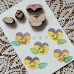☆ハンドメイドけしごむはんこ☆受注作製　持ち手なし　ビオラ
