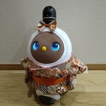 ラボット服 / 女の子用・お着物👘亀甲柄茶系