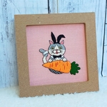 バニーガール猫ちゃん☆手刺繍ミニフレーム★