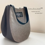 バルーンバッグ♡Linen Wool Brown＆Gray