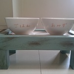 Ｄ-53[名入れ可♪]ペット用テーブルセットダブル