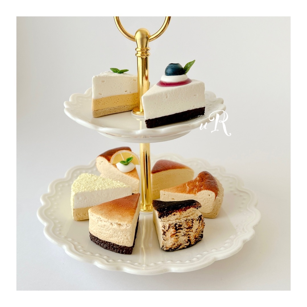 七夕チーズケーキ バンビ フェイクスイーツ 樹脂粘土 チャーム