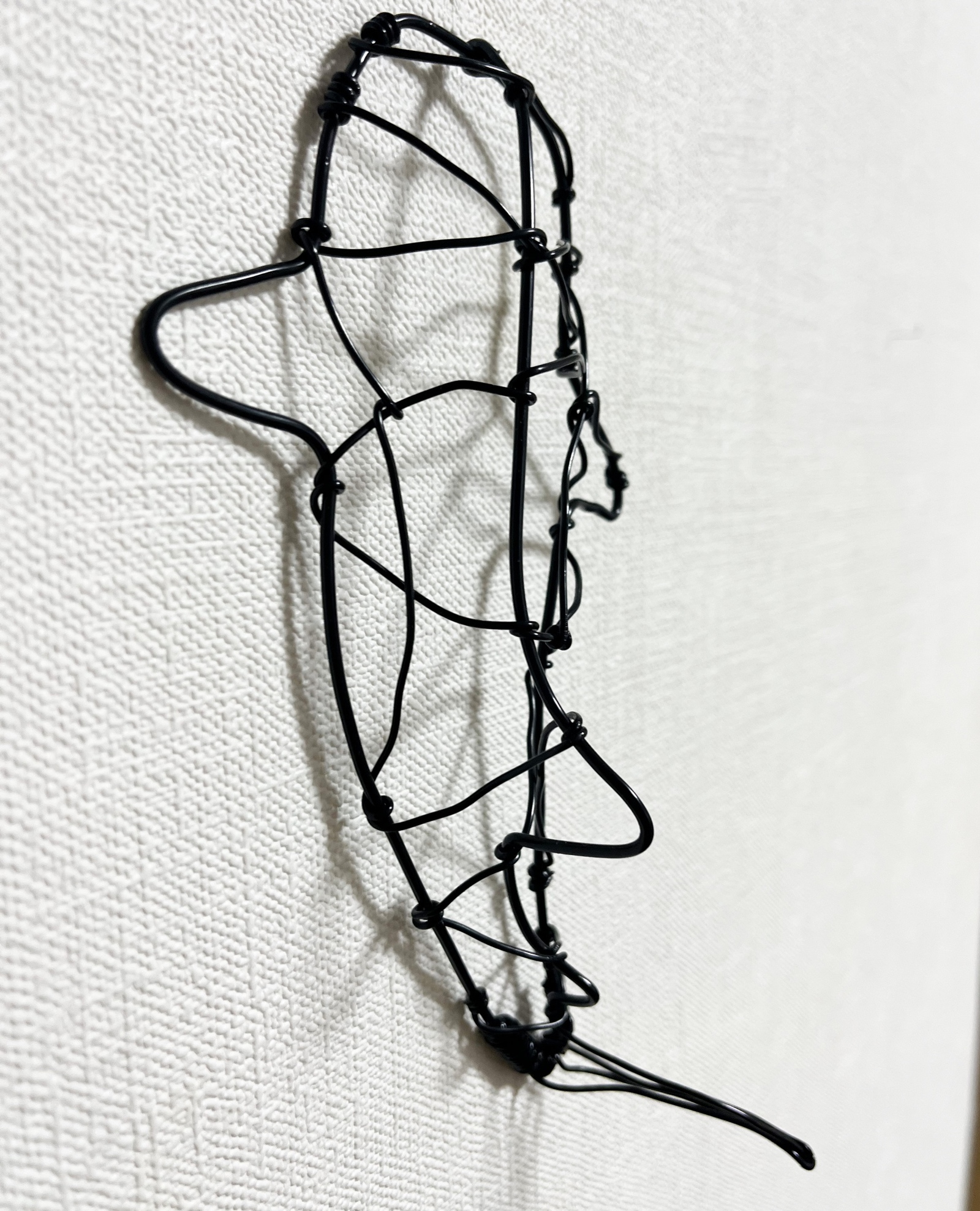 優雅に泳ぐジンベイザメ 半立体 壁掛け【ワイヤーアート