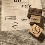 [3個セット]Done used completed ナチュラルver. - Done used completed Natural ver. - [ラバースタンプ]